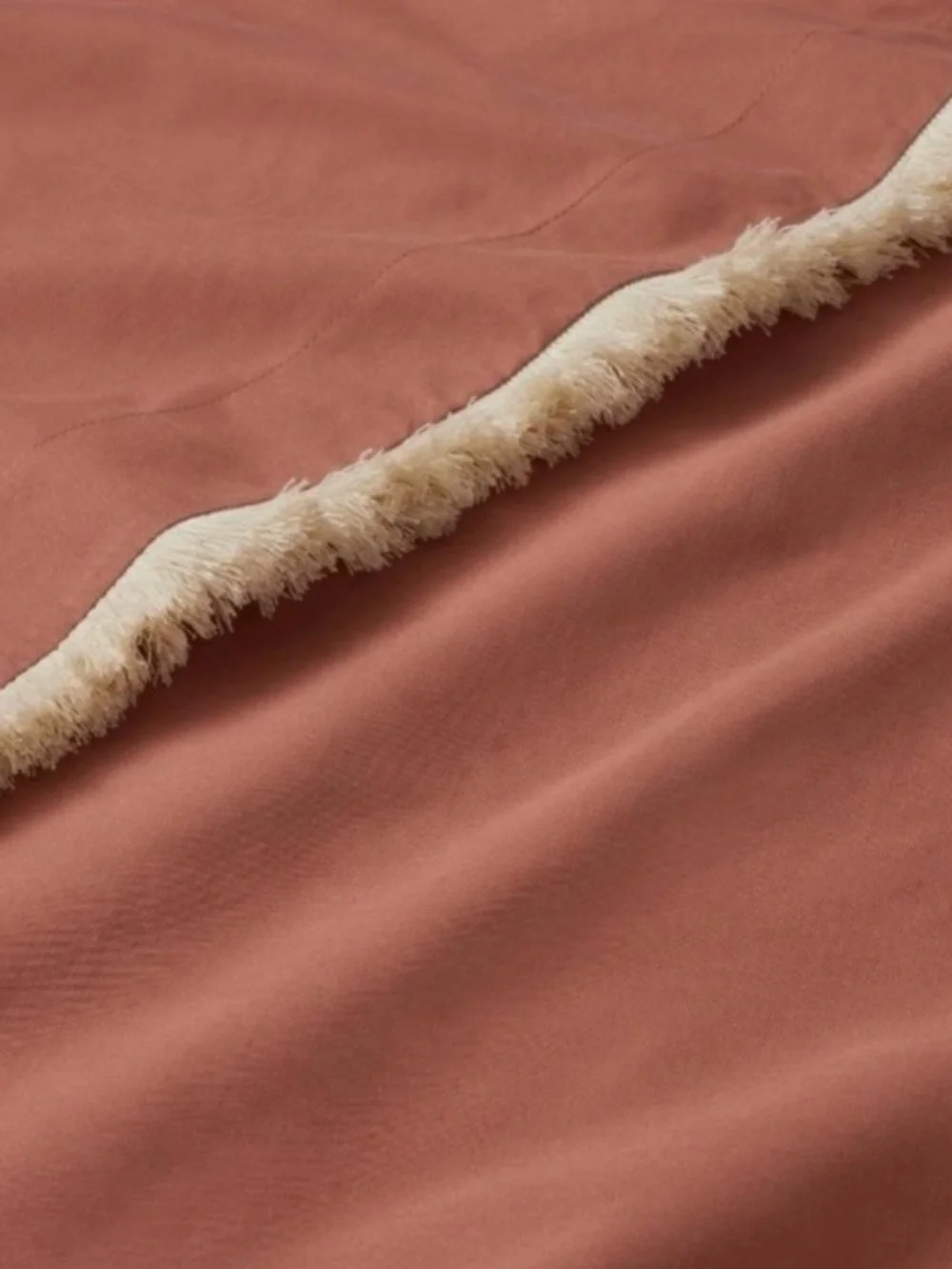 Fringe Cotton Percale Twin/ twin XL sheet set